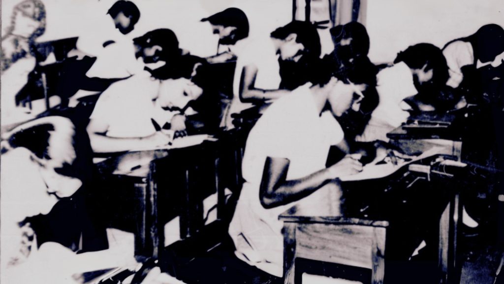 Student Taking the First UN Test