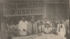 Mr. Jiya Lal Jain, Founder Secretory General of USO cut the cake to mark the 33rd anniversary of USO in 1983.